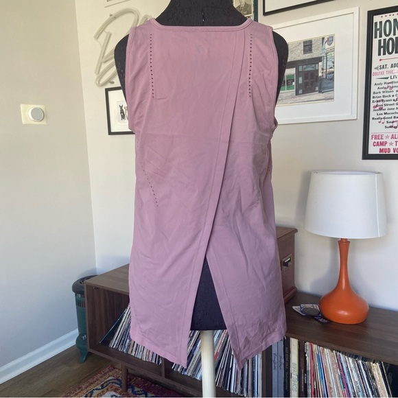 Athleta Foothill Tank Top with Tulip Back Mauve Size Women's Large - Picture 2 of 5